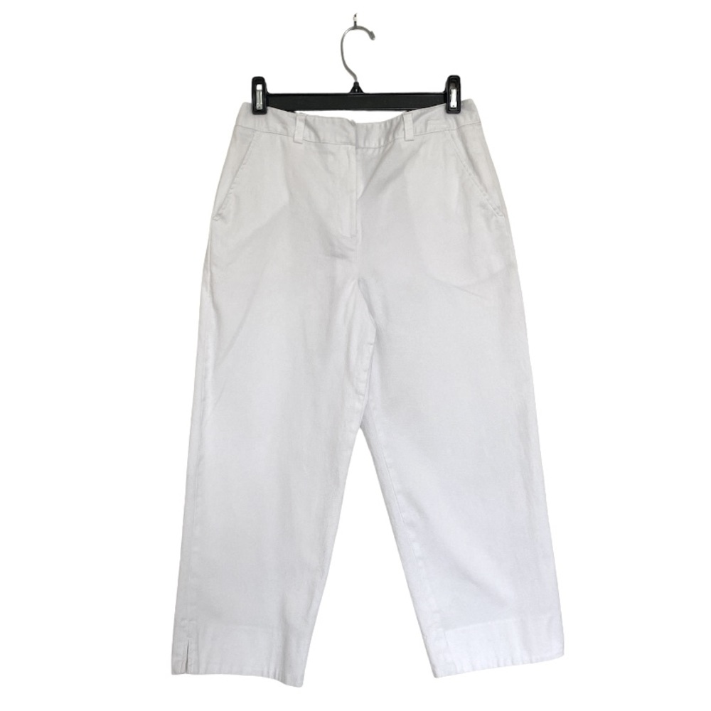 Dressbarn Women’s White Cropped Pant/Capri Size 6 Chic Neutral Classic